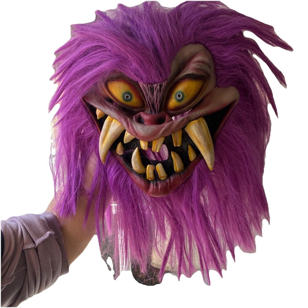 Halloween Paper Magic Group Purple Monster Full Mask Synthetic Fibers Adjustable
